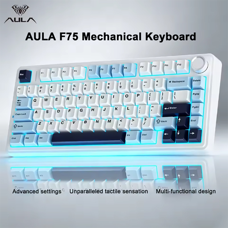 Gaming Keyboard Hot Swappable - AULA F75 75% Wireless Mechanical Keyboard