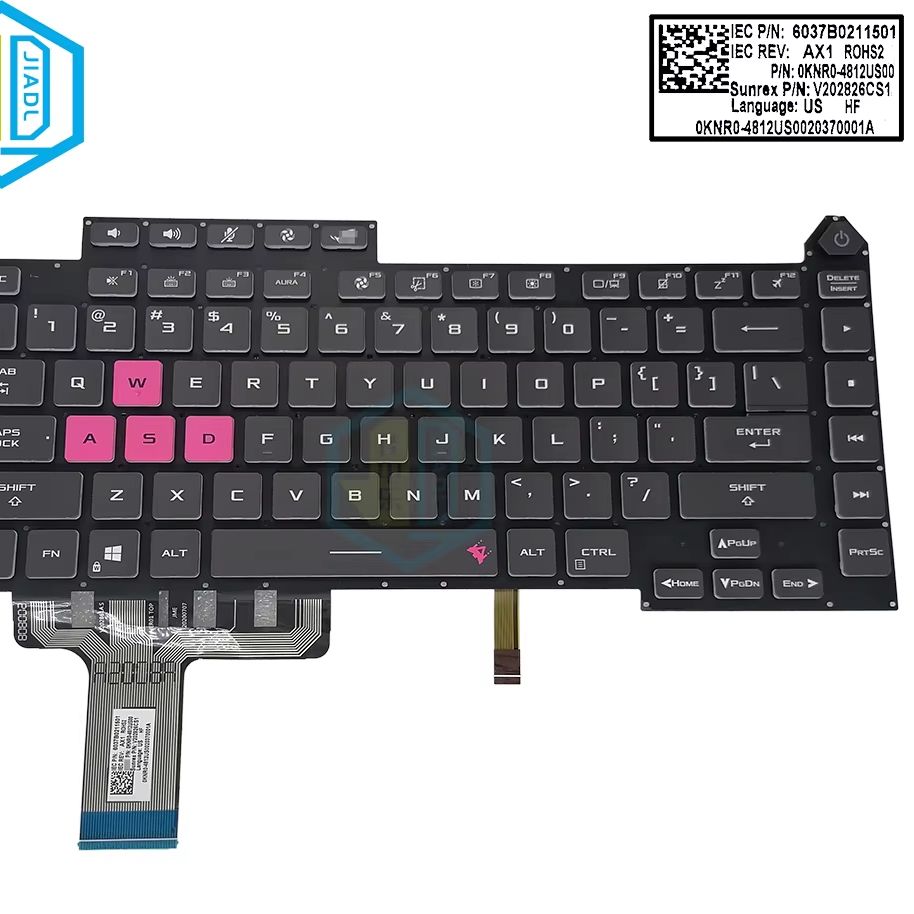 Gaming Keyboard Asus - US English LA Latin RGB Backlit