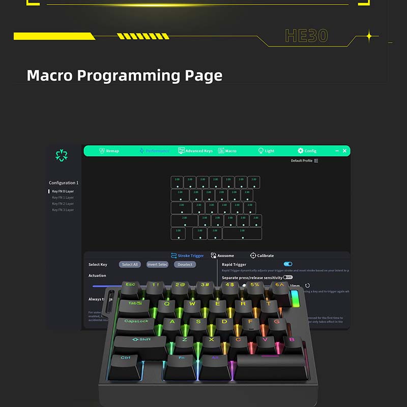 HE30 Mechanical Gaming Keyboar - Gaming Keyboard Esports 评论和价格