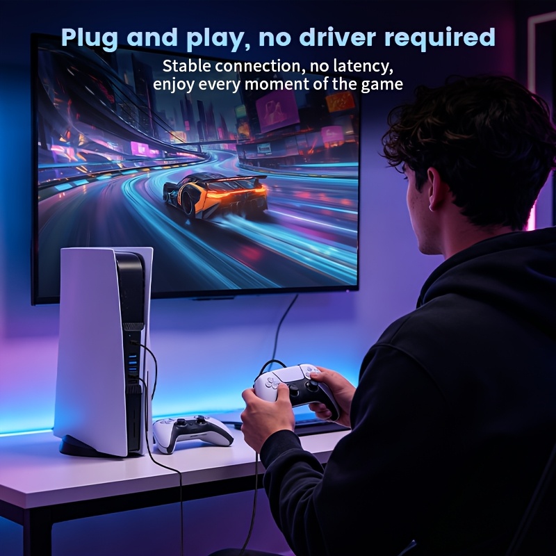 5 in 1 USB Hub for PS5 Console - Gaming Keyboard Splitter 评论和价格