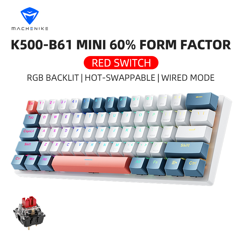 K500-B61 Machenike Mini Mechan - Gaming Keyboard Hot Swappable 评论和价格