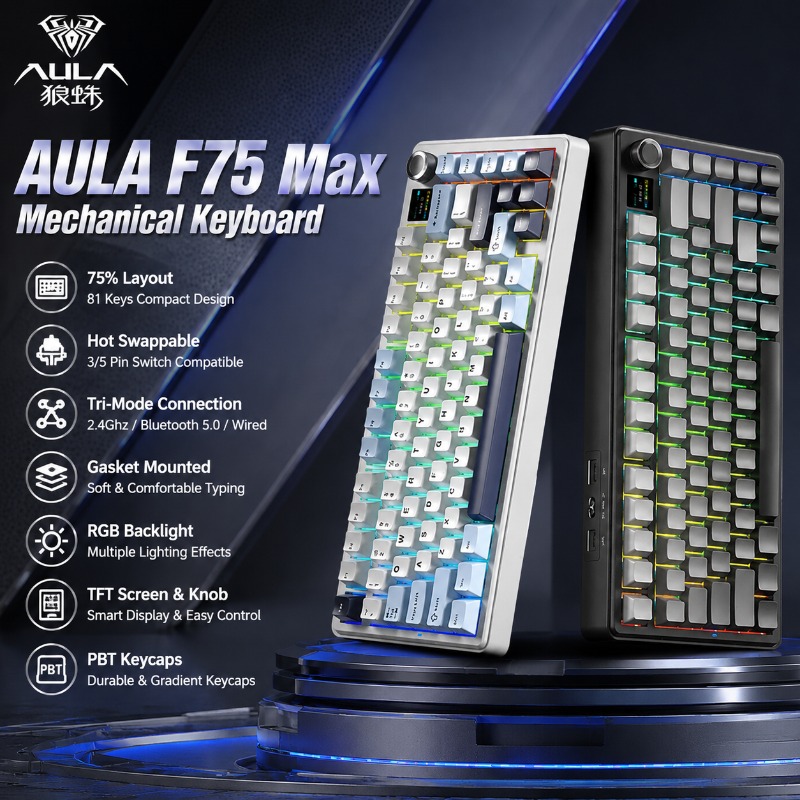 AULA F75 Max Mechanical Keyboa - Gaming Keyboard Mechanical 评论和价格