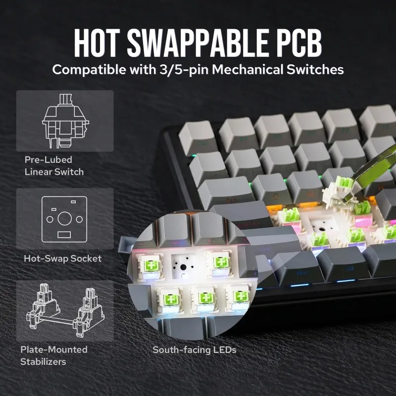 AULA F75 Max Mechanical Keyboa - Gaming Keyboard Mechanical 评论和价格