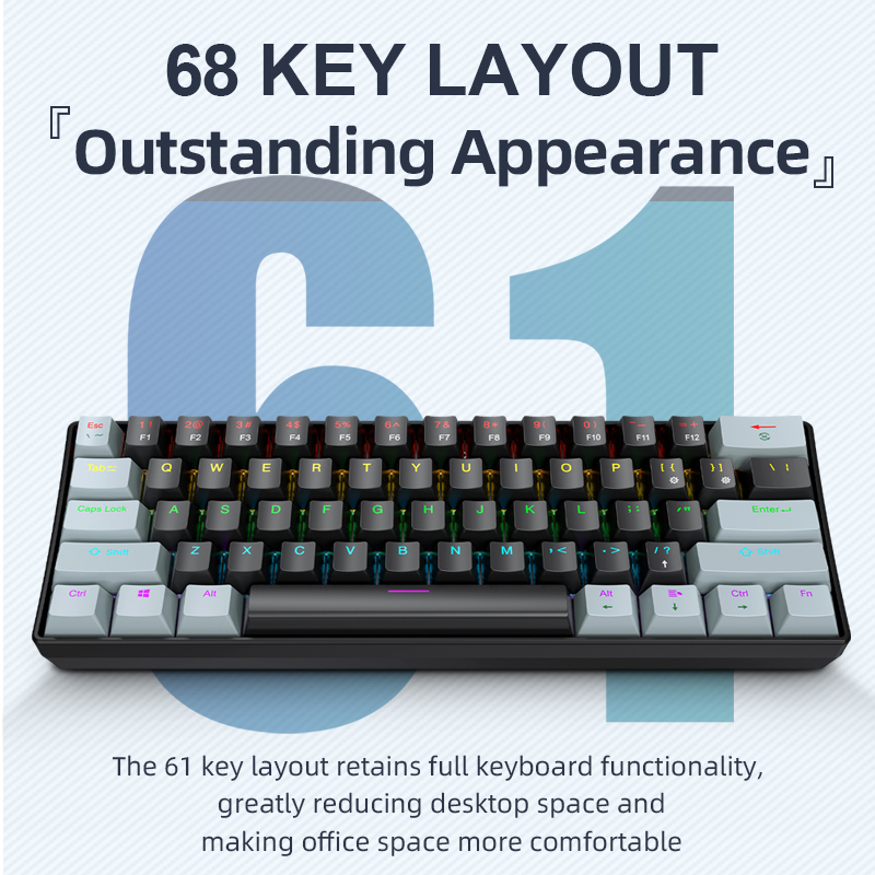 APAYADO K61 Mini 60% Gaming Ke - Keyboard Gaming Blue Switch 评论和价格