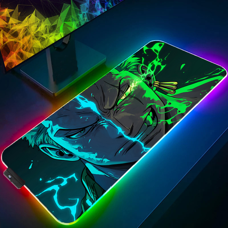ONE PIECE Zoro Mouse Pad RGB G - Gaming Keyboard Esports 评论和价格