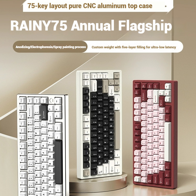 Wireless Bluetooth RAINY75 Cus - Gaming Keyboard Esports 评论和价格
