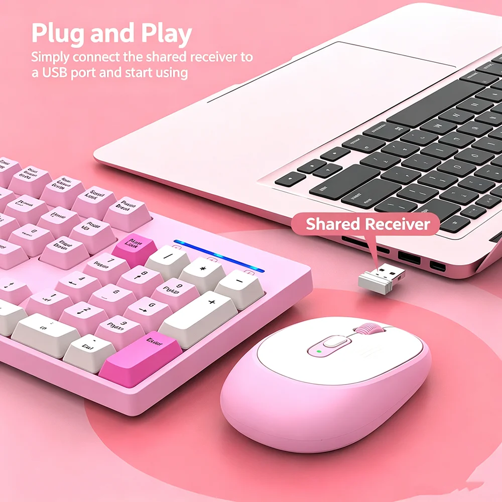 KEBIDUMEI 2.4G Wireless Keyboa - Gaming Keyboard Bundle 评论和价格