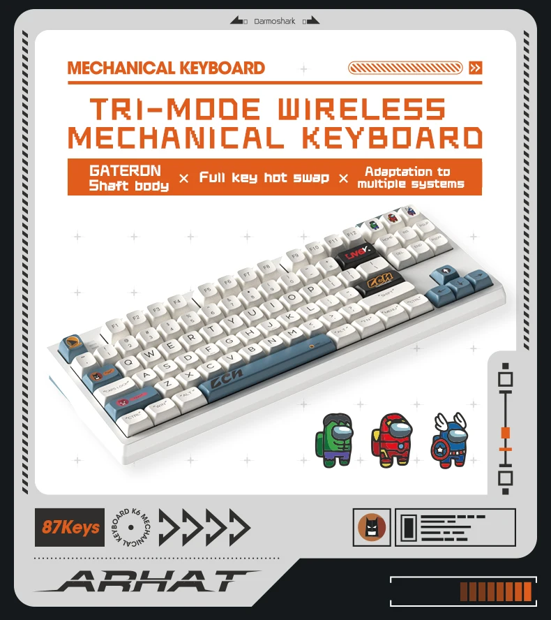 #For Darmoshark K6 Kit High Qu - Gaming Keyboard Tkl 评论和价格