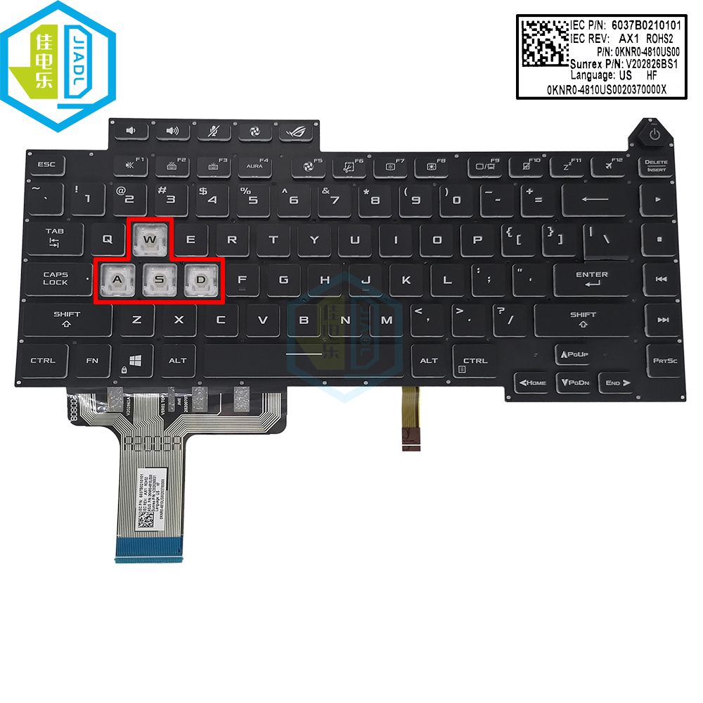 US English LA Latin RGB Backli - Gaming Keyboard Asus 评论和价格